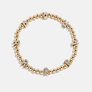 BAUBLEBAR | Gold/Pavé Repeating Initial Pisa Bracelet - “R”